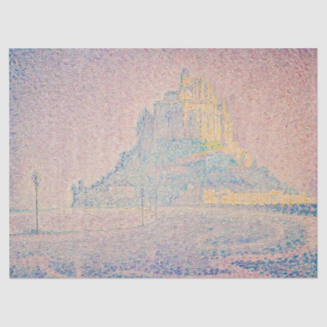 Paul Signac - Mount Saint Michel Fog and Sun Tissue Paper (Front)