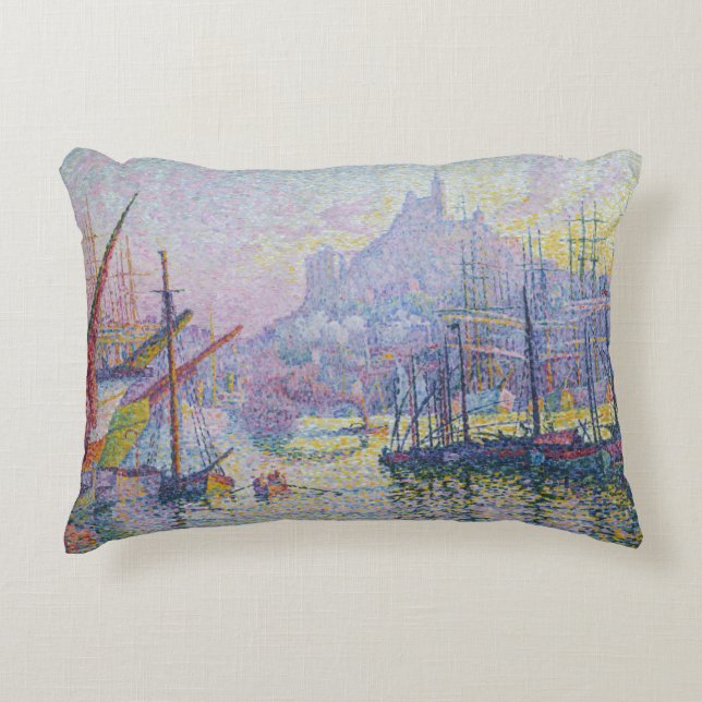 Paul Signac - Notre-Dame-de-la-Garde, Marseille Accent Pillow (Front)