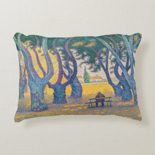Paul Signac - Place des Lices, Saint-Tropez Accent Pillow