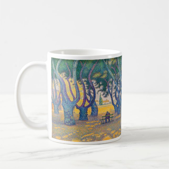 Paul Signac - Place des Lices, Saint-Tropez Coffee Mug (Left)