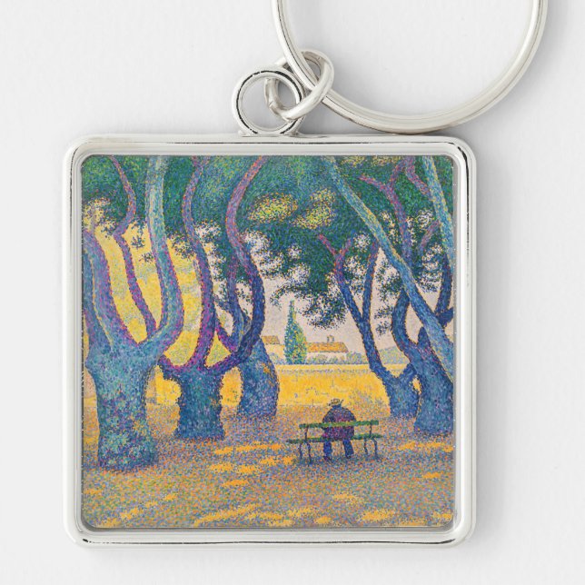 Paul Signac - Place des Lices, Saint-Tropez Keychain (Front)