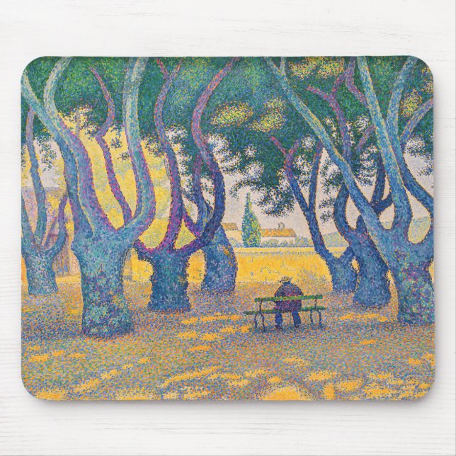 Paul Signac - Place des Lices, Saint-Tropez Mouse Pad (Front)