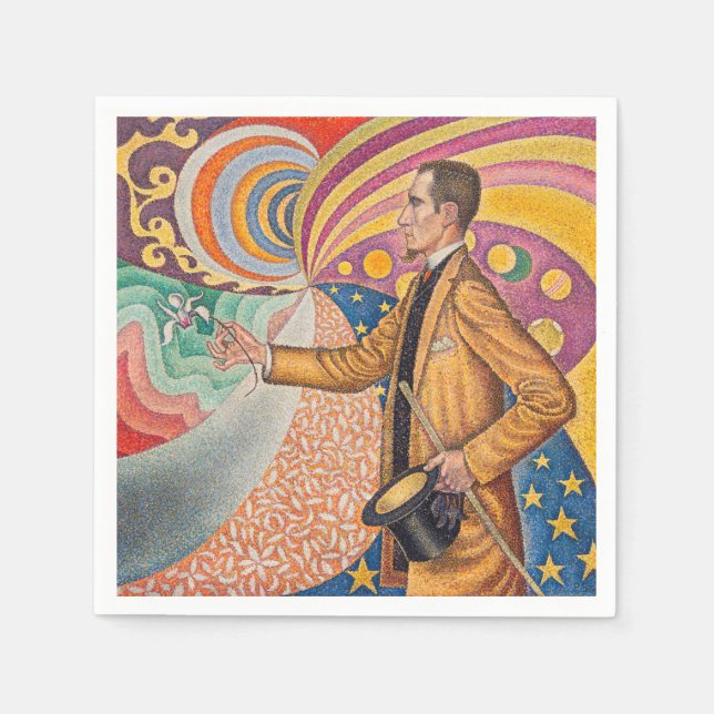 Paul Signac - Portrait of M Felix Feneon, Opus 217 Napkin (Front)