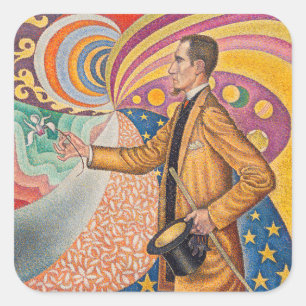 Paul Signac - Portrait of M Felix Feneon, Opus 217 Square Sticker