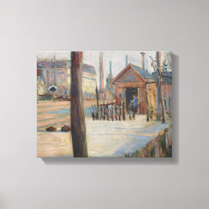 Paul Signac - Railway junction near Bois-Colombes Canvas Print