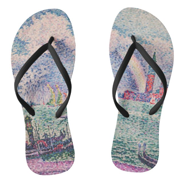 Paul Signac - Rainbow, Venice Flip Flops (Footbed)
