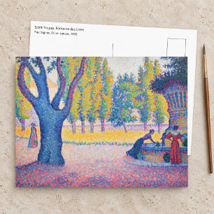 Paul Signac - Saint-Tropez, Fontaine des Lices Postcard