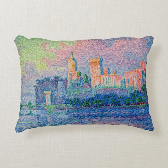 Paul Signac - The Papal Palace, Avignon Accent Pillow (Front)