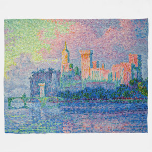 Paul Signac - The Papal Palace, Avignon Fleece Blanket