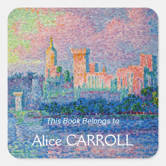 Paul Signac - The Papal Palace, Avignon Square Sticker (Front)