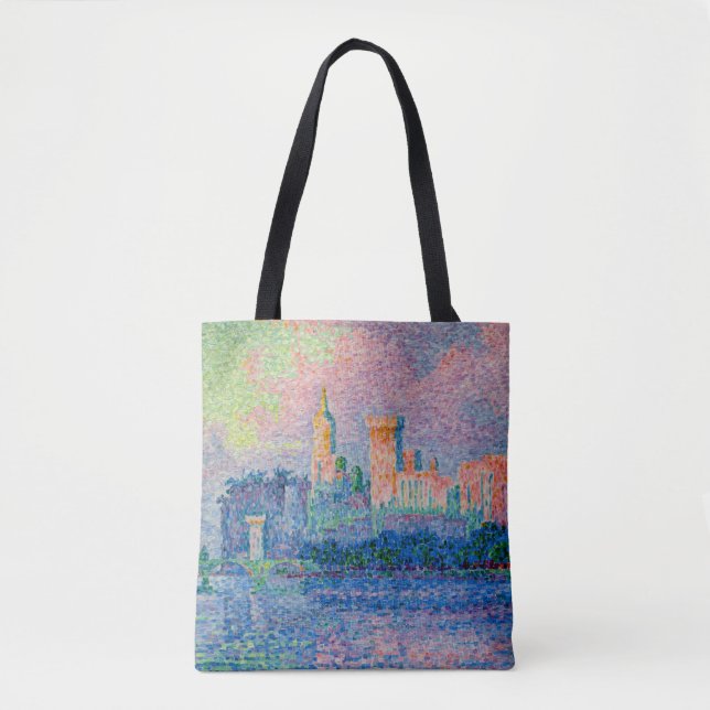 Paul Signac - The Papal Palace, Avignon Tote Bag (Front)