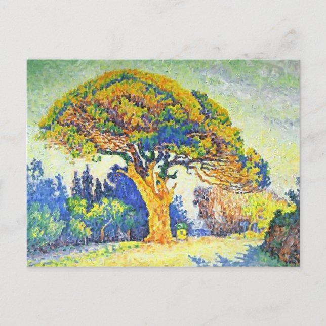 Paul Signac- The Pine Tree at St. Tropez Postcard (Front)