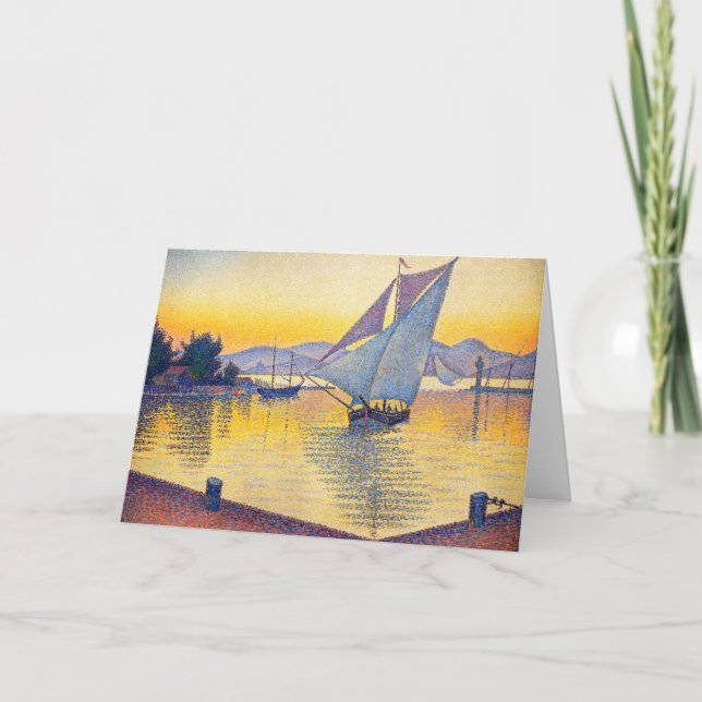 Paul Signac - The Port at Sunset, Opus 236 Card (Front)
