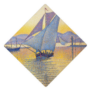 Paul Signac - The Port at Sunset, Opus 236 Graduation Cap Topper
