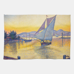 Paul Signac - The Port at Sunset, Opus 236 Kitchen Towel