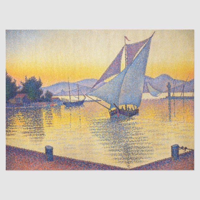 Paul Signac - The Port at Sunset, Opus 236 Tissue Paper (Front)
