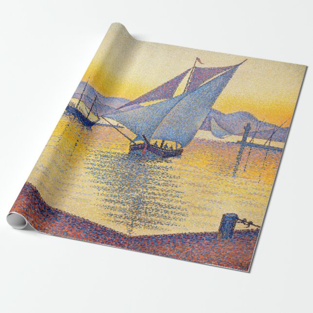 Paul Signac - The Port at Sunset, Opus 236 Wrapping Paper (Unrolled)