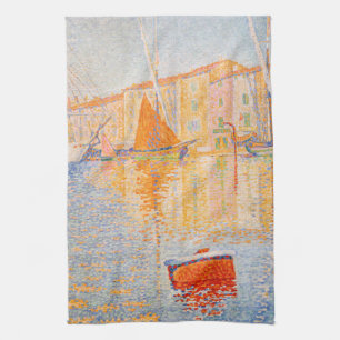 Paul Signac - The Red Buoy, Saint-Tropez Kitchen Towel