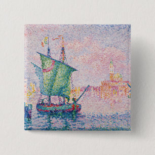 Paul Signac - Venice, The Pink Cloud 2 Inch Square Button