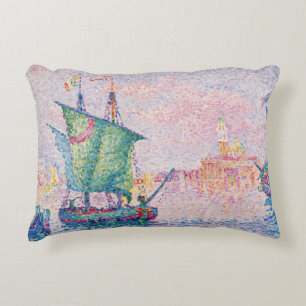 Paul Signac - Venice, The Pink Cloud Accent Pillow