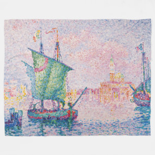 Paul Signac - Venice, The Pink Cloud Fleece Blanket