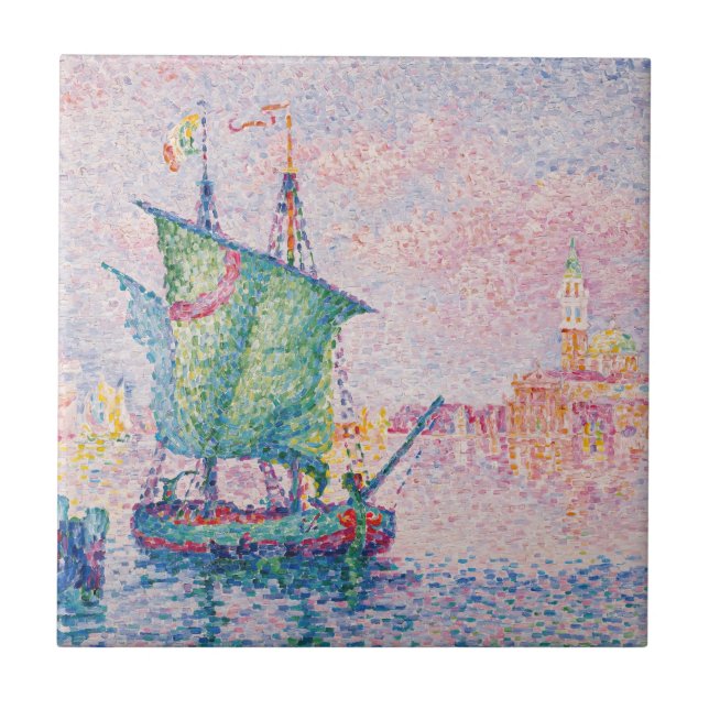 Paul Signac - Venice, The Pink Cloud Tile (Front)