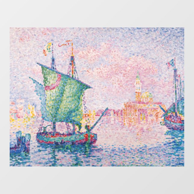 Paul Signac - Venice, The Pink Cloud Window Cling (Sheet)