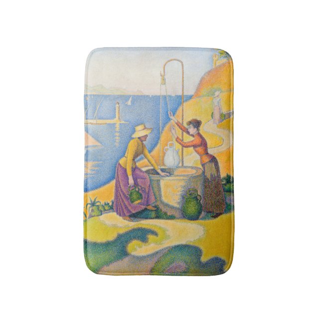 Paul Signac - Women at the Well Bath Mat (Front Vertical)