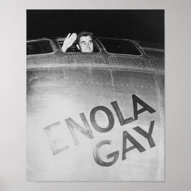 Paul Tibbets In The Enola Gay Bomber -- WW2 Poster (Front)