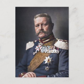Paul von Hindenburg 1914 Colorized Postcard