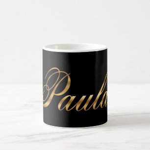Paula gold Design Lettering Tasse Kaffeetasse Coffee Mug