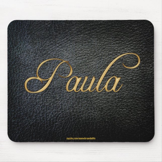 PAULA Personalised Leather-look Mousepad (Front)
