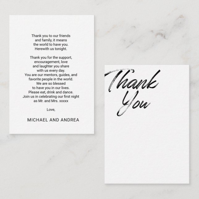 Paula Thank you Enclosure Reception Card (Front/Back)