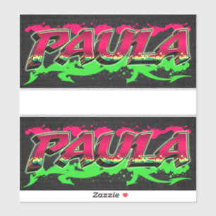 Paula Vorname Name Graffiti Aufkleber Sticker
