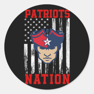 Paulding County Patriots Logo Nation Hs Classic Round Sticker