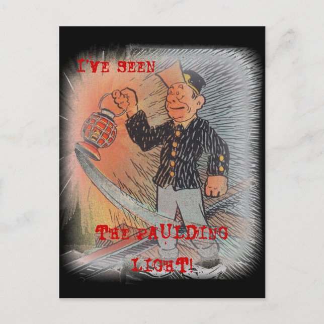 PAULDING GHOST LIGHT ~ RAILROAD BRAKEMAN POSTCARD! POSTCARD (Front)