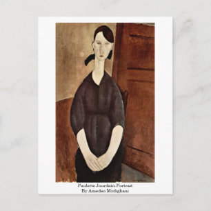 Paulette Jourdain-Portrait By Amedeo Modigliani Postcard