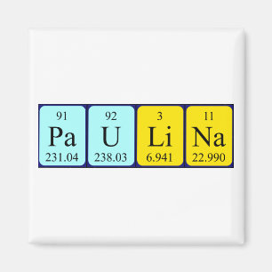 Paulina periodic table name magnet