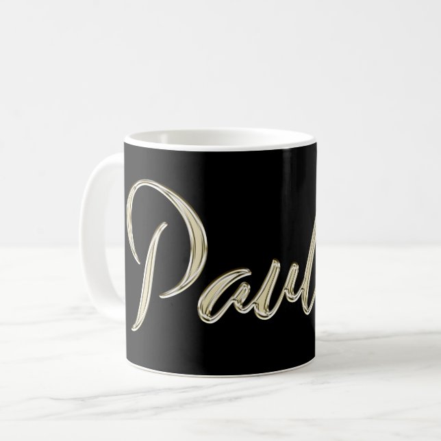 Pauline white gold Handwriting Tasse Café (Devant gauche)