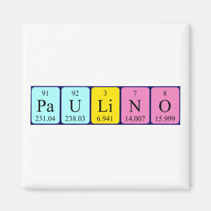 Paulino periodic table name magnet