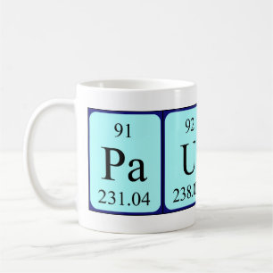 Paulino tasse de nom de table périodique