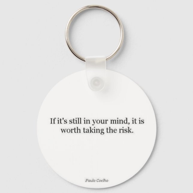 Paulo Coelho Quote Keychain (Front)