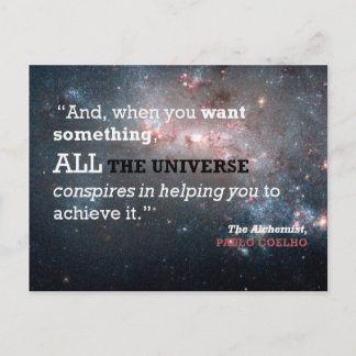 Paulo Coelho The Alchemist Quote, All the Universe Postcard