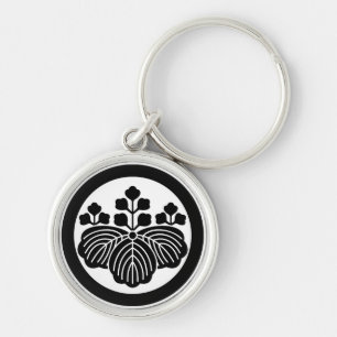 Paulownia with 5&3 blooms in circle keychain