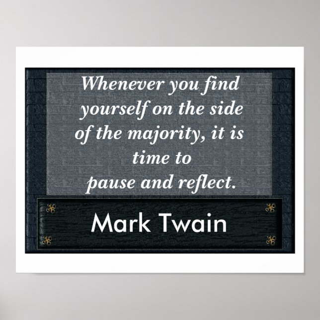 Pause and Reflect - poster quote (Front)