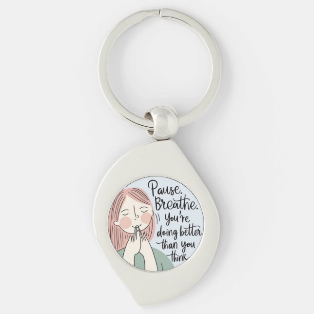 Pause.Breath Keychain (Front)
