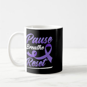 Pause, Breathe, Reset, Stress Awareness Coffee Mug