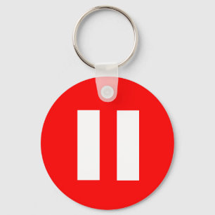 Pause Button Keychain