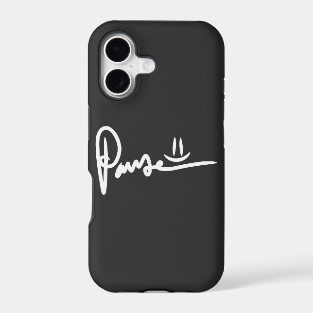 Pause Emoji White Typography (Back)