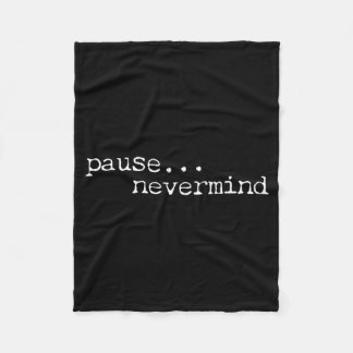 Pause Nevermind Mahjong Funny Mahjong Player Game Fleece Blanket